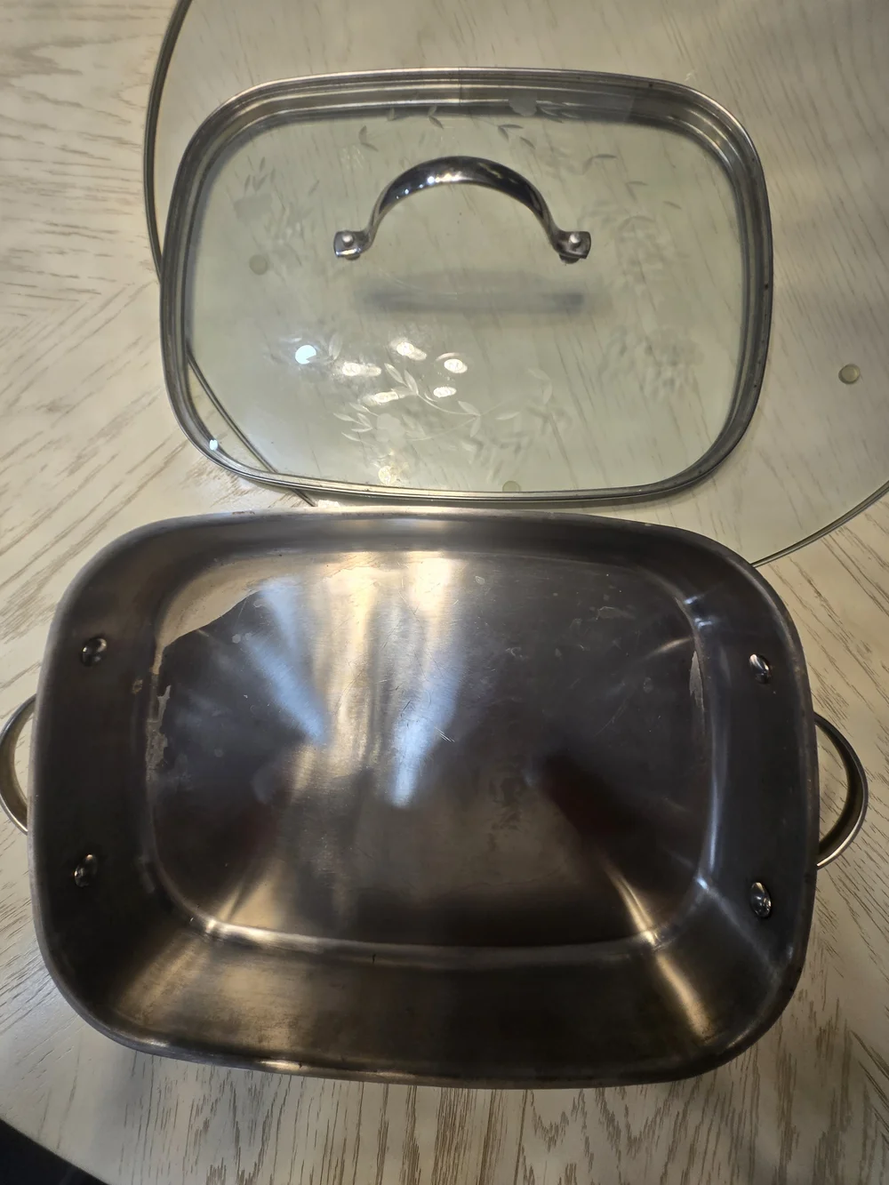 Princess House Stainless Steel Covered Roaster in Silver